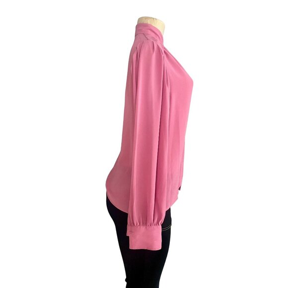 Vintage Blouse by Josephine in Mauve Pink size M L retro 1980s women long sleeve - Picture 6 of 9